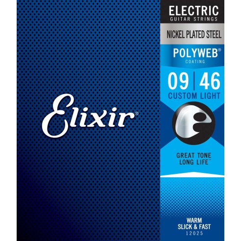 ELIXIR 12025 ELECTRIC NICKEL PLATED STEEL POLYWEB
