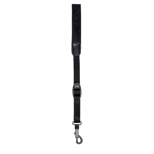 BAM ITALIA ST-0023 TRACOLLA IMBOTTITA PER STRUMENTI A FIATO - GANCIO IN PLASTICA - NOIR