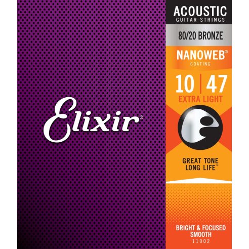 ELIXIR 11002 BRONZE EXTRA LIGHT 10-47 ACOUSTIC