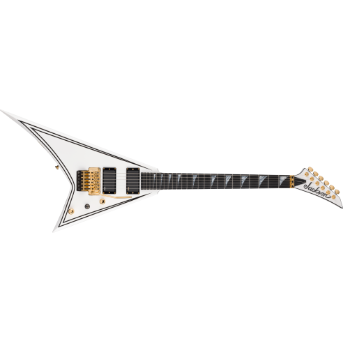 JACKSON MJ SRS RR24 MG WHITE W/BLACK PINSTRIPES + CASE