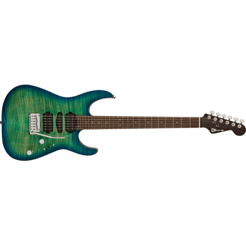CHARVEL MJ DK24 HSH CARRIBEAN BURST W/CASE