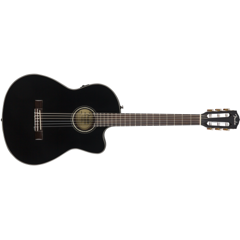 FENDER CN-140SCE BLACK WN W/CASE