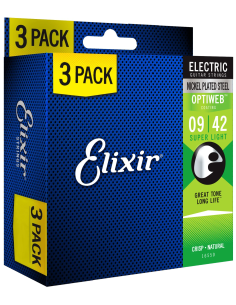 ELIXIR 16550 SET 3X19002 SUPER LIGHT 9-42 ELECTRIC