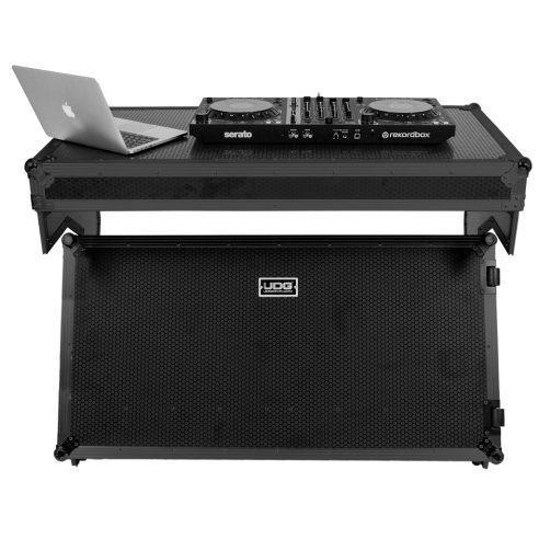 UDG U91072BL -ULTIMATE FLIGHT CASE PORTABLE Z-STYLE DJ TABLE BLACK PLUS (WHEELS)
