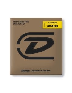 Dunlop DBFS40100 Flatwound Light Scala lunga Set/4