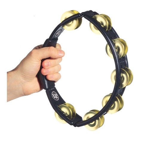 LP 170 HANDHELD BRASS TAMBOURINE BLACK