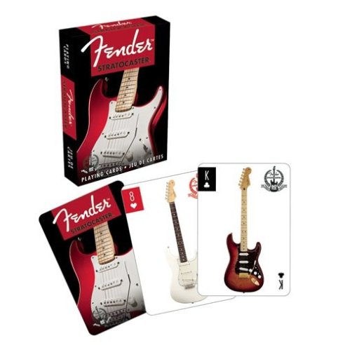 AQUARIUS FENDER STRATOCASTER PLAYING CARD CARTE DA GIOCO - UN MAZZO