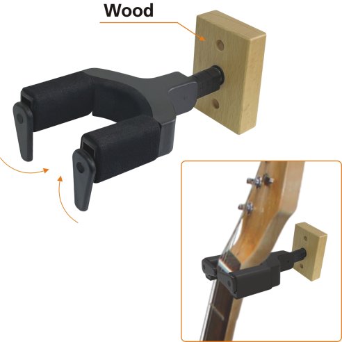 MP GEAR GS031 SUPPORTO PER CHITARRA DA MURO LEGNO