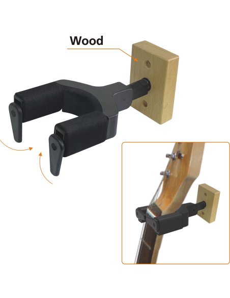 MP GEAR GS031 SUPPORTO PER CHITARRA DA MURO LEGNO MP GEAR GS031 SUPPORTO PER CHITARRA DA MURO LEGNO