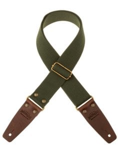 MAGRABO' STRIPE SC ENTRY VERDE 5 CM TERMINALI MARRONE SCURO FIBBIA OTTONE