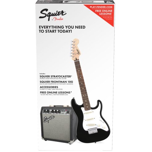SQUIER STRATOCASTER PACK 10G BLK