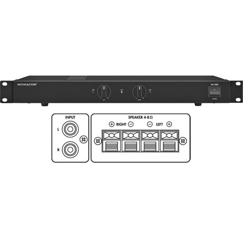 MONACOR SA-200 FINALE STEREO 2X50W 1 UNITA'RACK