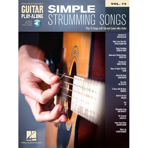 AAVV GUITAR PLAY ALONG VOLUME 74: SIMPLE STRUMMING SONGS