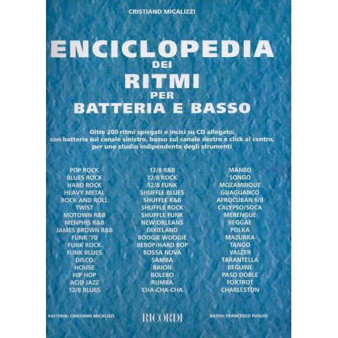 MICALIZZI ENCICLOPEDIA DEI RITMI PER BATTERIA E BASSO