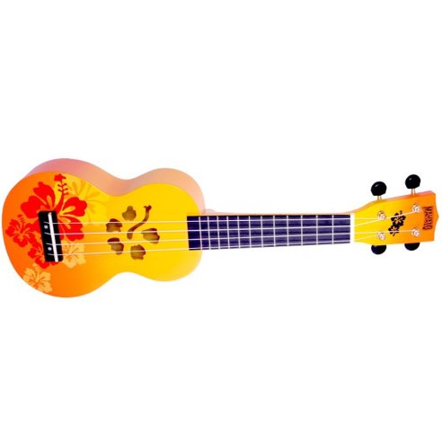 MAHALO UKULELE SOPRANO HIBISCUS ARANCIONE + BORSA