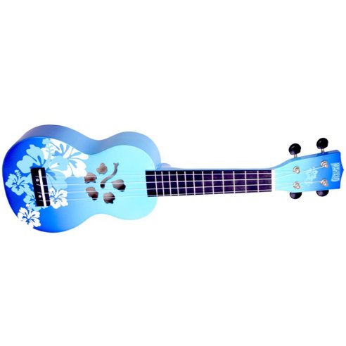 MAHALO UKULELE SOPRANO HIBISCUS BLU + BORSA