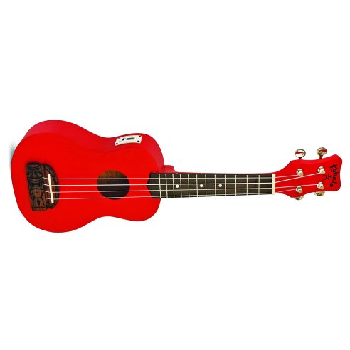 KOHALA KT-STRD TIKI UKES UKULELE SOPRANO RED
