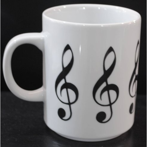 HAL LEONARD TAZZA BIANCA CON CHIAVE DI VIOLINO