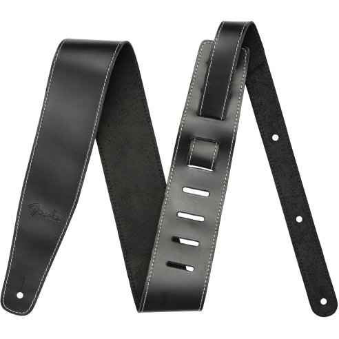 FENDER STRAP BROKEN IN LEATHER 2.5" BLACK