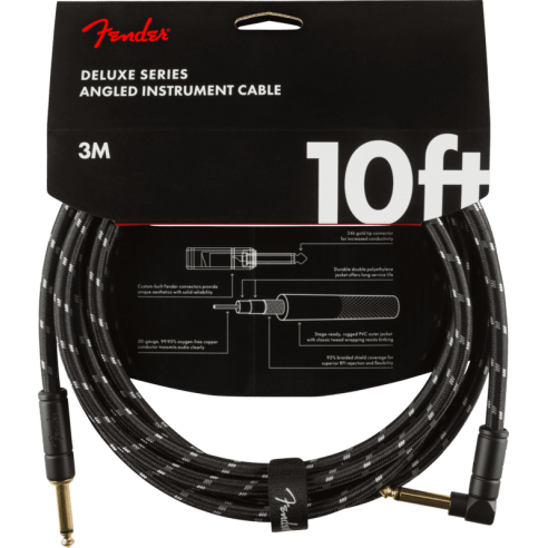 FENDER CABLE DELUXE 10" ANGLED BLACK TWEED