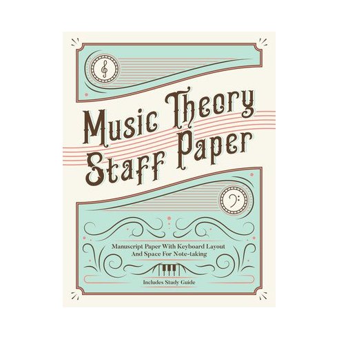 MUSIC THEORY STAFF PAPER - QUADERNO CON DISEGNO TASTIERA