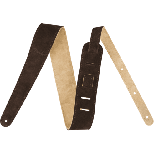 FENDER STRAP 2" REVERSE SUEDE STRAP BROWN TAN