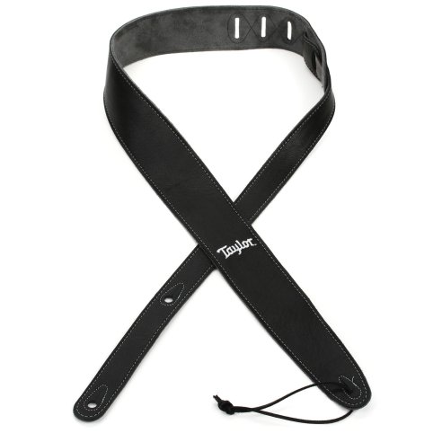 TAYLOR STRAP BLACK LEATHER SUEDE BACK 2.5"
