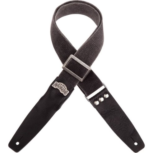 MAGRABO' STRIPE SC COTTON WASHED NERO 5CM TERMINALI TWINKLE NERO FIBBIA ARGENTO