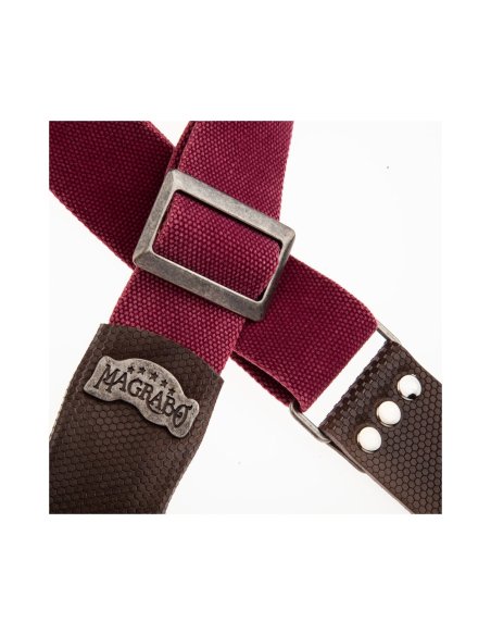 MAGRABO' STRIPE SC COTTON WASHED BORDEAUX 5CM TERMINALI TWINKLE GRIGIO