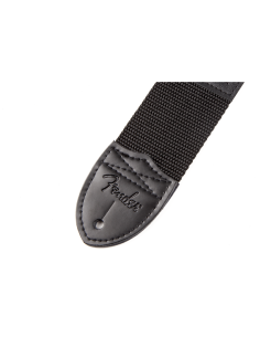 FENDER STRAP POLY BLACK YELLOW LOGO 2