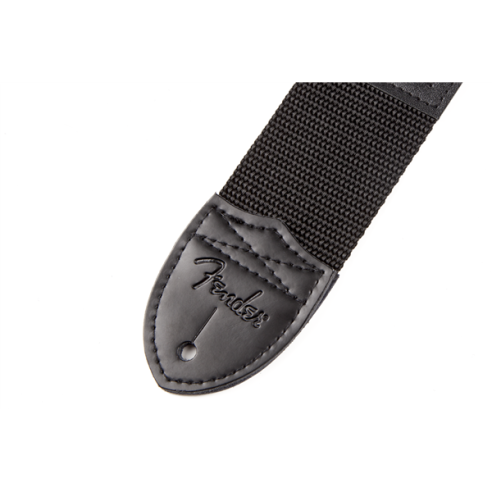 FENDER STRAP POLY BLACK YELLOW LOGO