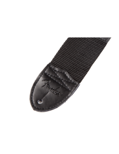 FENDER STRAP POLY BLACK WHITE LOGO 2