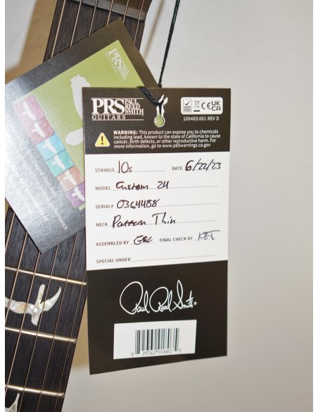 PRS CUSTOM 24 THIN ORANGE TIGER PRS CUSTOM 24 THIN ORANGE TIGER