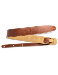 TAYLOR STRAP MED BROWN LEATHER SUEDE BLACK 2.5"