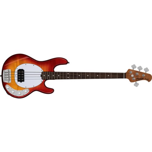STERLING BY MUSIC MAN RAY34 FLAME HERITAGE CHERRY SUNBURST