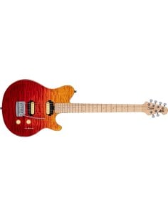 STERLING BY MUSIC MAN AXIS 3 QUILTED MAPLE SPECTRUM RED