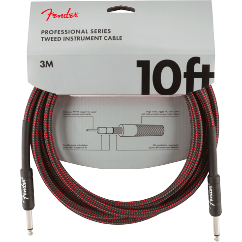 FENDER CABLE PRO 10' RED TWEED
