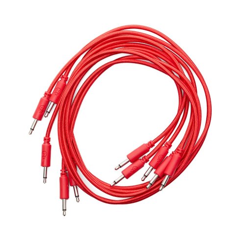 ERICA SYNTHS BRAIDED CABLES RED 10 CM. 5 PCS