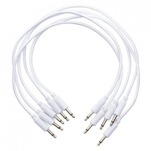 ERICA SYNTHS BRAIDED CABLES WHITE 60 CM. 5 PCS
