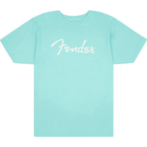 FENDER SPAGHETTI LOGO DAPHNE BLUE T-SHIRT X-LARGE