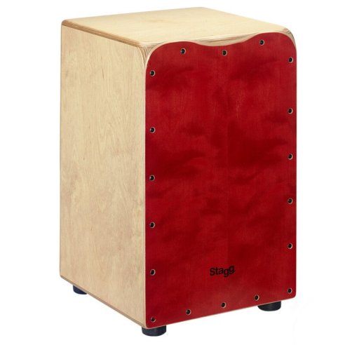 STAGG CAJ-50M-RD CAJON BETULLA FRONTALE RED + BORSA