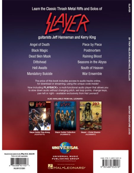 SLAYER - SIGNATURE LICKS SLAYER - SIGNATURE LICKS