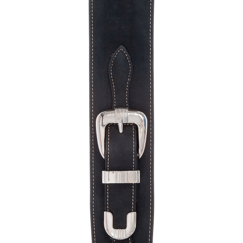 D'ADDARIO STRAP LEATHER BELT BUCKLE BLACK