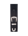 D'ADDARIO STRAP LEATHER BELT BUCKLE BLACK