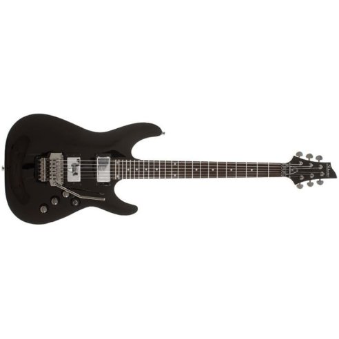 SCHECTER C-1-FR BLACK AND CHROME EDITION LTD