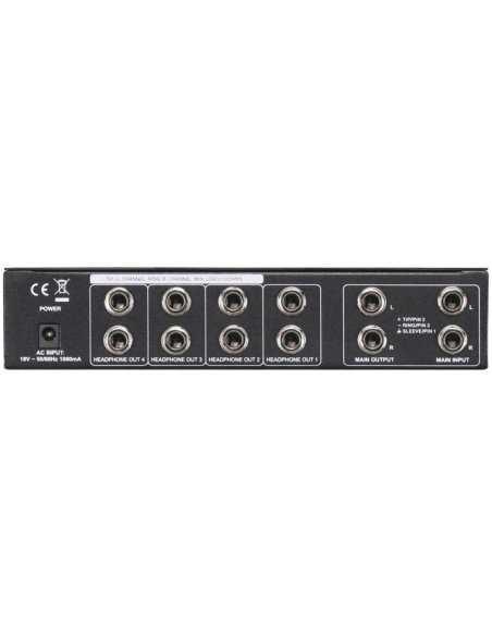 TOPP PRO THA-4 AMPLIFICATORE PER 4 CUFFIE TOPP PRO THA-4 AMPLIFICATORE PER 4 CUFFIE