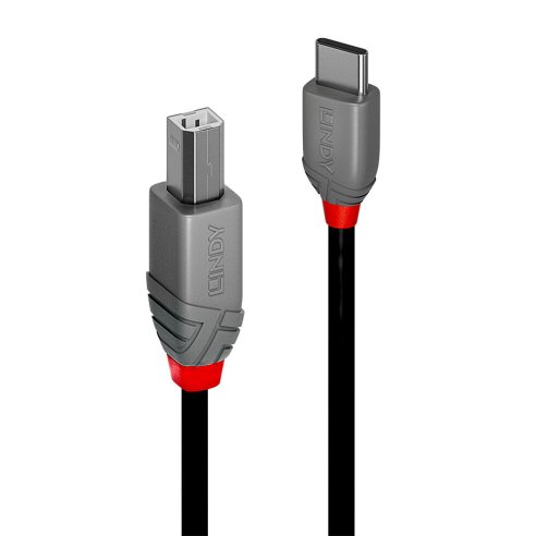 LINDY CAVO USB 2.0 C-B ANTHRA 1 MT