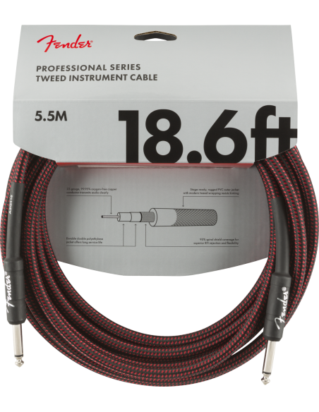 FENDER CABLE PRO 18.6' RED TWEED FENDER CABLE PRO 18.6' RED TWEED