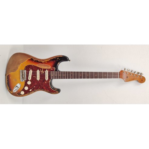FENDER LTD ED. '61 STRAT SUPER HEAVY RELIC ROASTED 3 COLOR SUNBURST