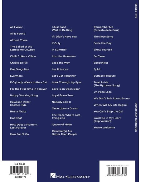 DISNEY HITS - SUPER EASY SONGBOOK DISNEY HITS - SUPER EASY SONGBOOK